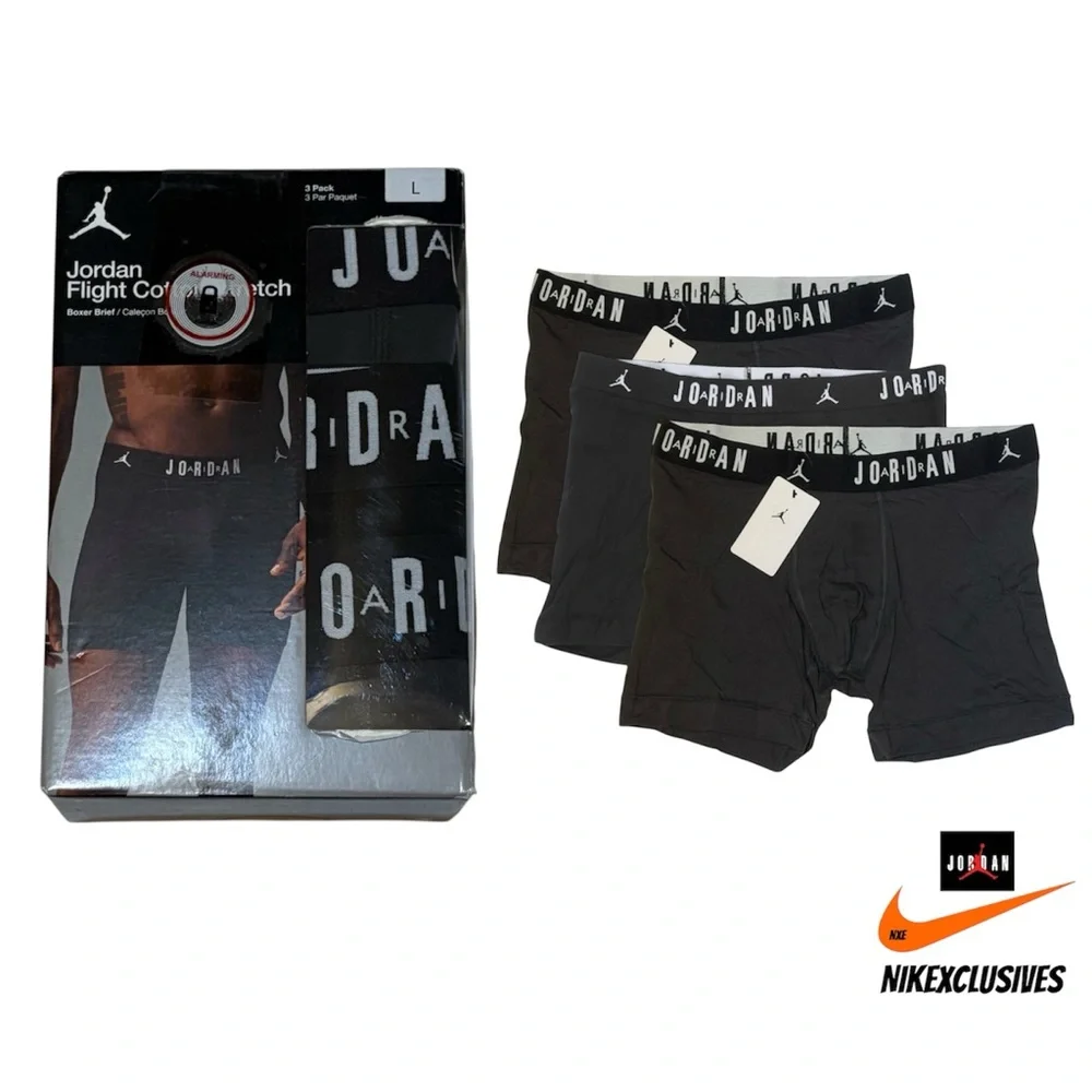 Nike Air Jordan Flight Cotton Stretch Men’s Premium Boxer Briefs 3-pack